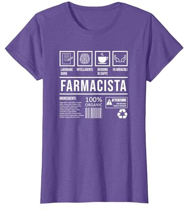 Farmacista Farmacia Lavoro Maglietta, Donna, Viola mélange, M