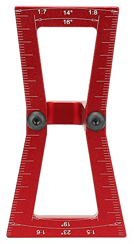 Schwalbenschwanz Marker,Führungswerkzeug Skala Holzbearbeitung Schablone Holzverbindungen Messgerät Schwalbenschwanzmarkierer Aluminiumlegierung Lehrenmarkierungsvorrichtung Holz Spur Kennzeichnung