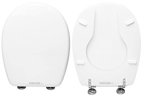 HYDRO HOME Tavoletta Wc Per Disabili Compatibile con KELA SANITOSCO, Copriwater Per Disabili In Legno Rivestito Con 2 mm Di Resina, Tavoletta Wc Con Cerniere Fissaggio Dal Basso MADE IN ITALY