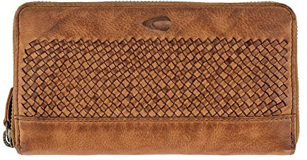 camel active Wave Damen Geldbörse Portemonnaie Reißverschluss RFID Leder Groß Braun