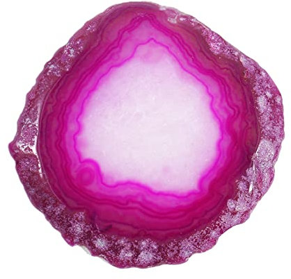 Soulnioi Posavasos de ágata natural para bebidas, posavasos de piedra geoda, rodajas de ágata, vasos de vidrio, para mesa de café, regalo de inauguración de la casa (rojo)