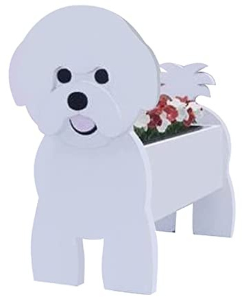 LIBOOI Pot de fleurs en forme de chien pour plantes d'extérieur, cadeau pour femmes, hommes, amateurs de chiens, pot de rangement fait à la main pour décoration de jardin, cactus, bureau, maison