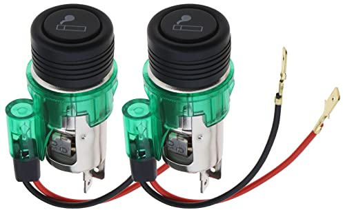 ECSiNG 2Pcs Cigarette Lighter Socket Plug Assembly Replacement Cigarette Lighter Plug and Socket Fit for DC 12V Vehicle Car Accessories