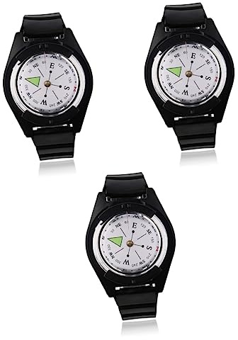 INOOMP 3 Stück Uhrenarmband Kompass Outdoor-Kompass Uhrenarmband Outdoor- Armband Uhr