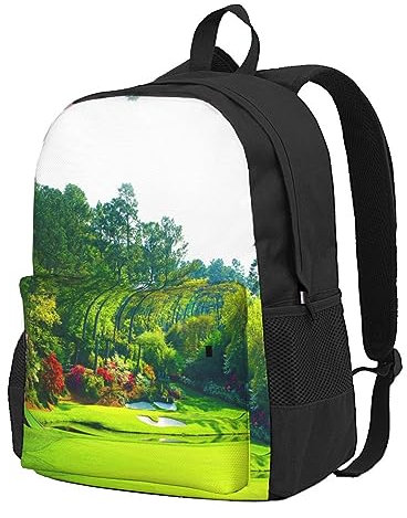 StOlmx Golfplatz Laptop Rucksack, Reiserucksack, Große Wickeltasche, Arzttasche, Schwarz , One size
