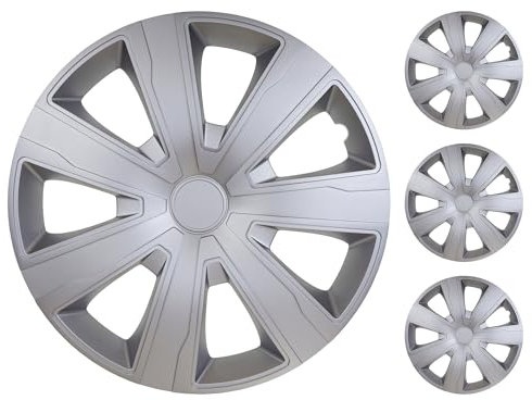 M MOTOS Set di 4 Copricerchi 14 pollici - Eliminate i graffi con questi copriruota flessibili e leggeri da 14 pollici. Facili da installare, non richiedono attrezzi e proteggono dallo sbiadimento!