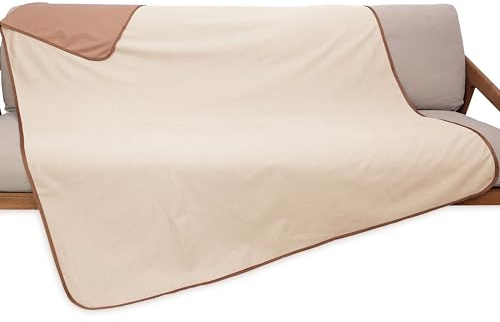 Catalonia Classy wasserdichte Decke für Bett,Sofa und Haustiere L152x127cm | Weiche Wärmende Haustierdecke, Liebesdecke, Indoor Sowie Outdoor Nutzbar für Unterwegs ,Vollständig Waschbar,Taupe