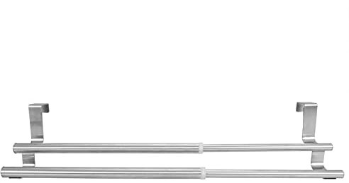 Combort Towel Rack Stainless Towel Rack, Bath Towel Rack Steel Retractable Bath Double and Single Bar Towel Shelf Holder for Bedroom Bathroom Kitchen Living Room (34cm (40cm