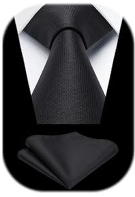 Enlision Krawatten Herren Einfarbig Krawatten und Einstecktuch Set Klassisch Hochzeit Business Krawatten für Herren Formelle Krawatte