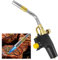 Soplete Gas, 26 × 9 cm Antorcha de Propano MAPP, Plástico de Acero Inoxidable Antorcha de Soldadura, Antorcha de Gas de Metal Pesado con Encendido Piezoeléctrico, para Cocinar y Soldadura (1)