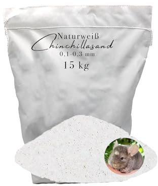 Aquagran 15 kg Chinchillasand Badesand 0,1-0,3 mm hocherhitzt keimfrei samtweich weiß umweltfreundlich papierverpackt