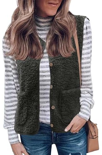 CheChury Gilet Senza Maniche Donna Inverno Elegante Giacca Termica Donna in Pile Tasca Outdoor Gilet da Corsa