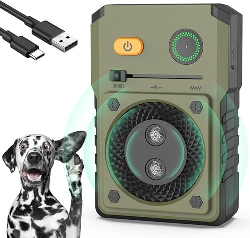 Bubbacare Anti Bell Gerät Hunde, Antibell Ultraschall Gerät mit 3 Modi, 50Fuß Wiederaufladbares Antibell für Hunde, Anti-Bell-mittel für Hund, Sicher for Kleine Mittel Große Hund Innen Draußen