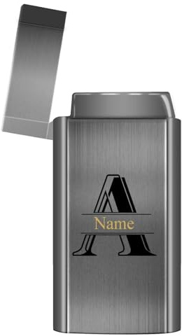 loongway Feuerzeug Personalisiert Sturmsicheres Metallfeuerzeug Outdoor Feuerzeug Wiederbefüllbar Jetflamme Für Herren Geschenkidee Convient Pour Les anniversaires et Les Occasions festives