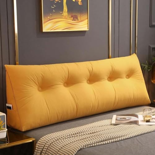 Almohadas Grandes de cuña para cabecero de Cama, Almohada Triangular de Lectura, Desmontable y Lavable, cojín de posicionamiento Suave, para Lectura y Juegos,005,200X50X20CM