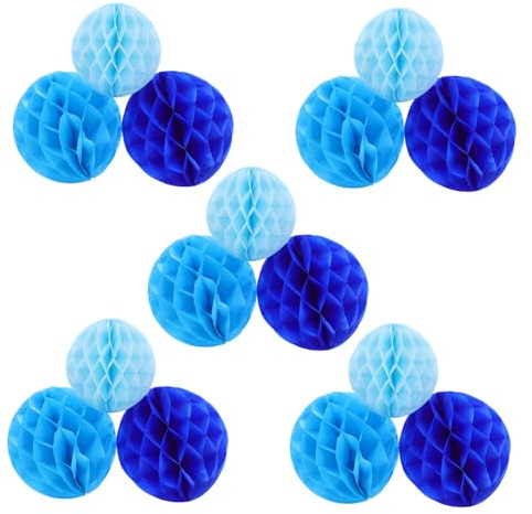 VALICLUD 15pezzi Palline Nido d Ape di Carta Colorata Decorazioni Floreali da Appendere Ornamento Nido d Ape per Feste Shower Compleanni Matrimonio