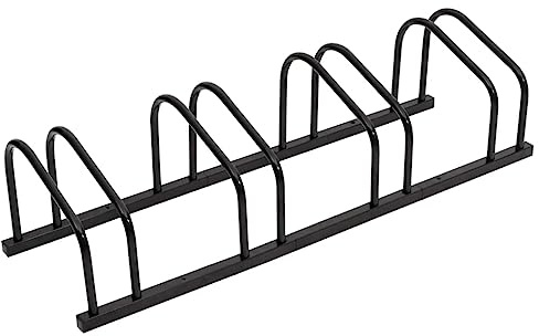 Nqyjm Fahrradständer für 4 Fahrräder Schwarz Stahl für Garten, Terrasse, Außende