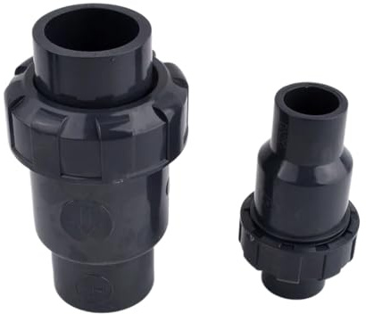 PYSyansu Clapet Anti-Retour à Union Unique UPVC 20-63 mm for l'irrigation du Jardin, Les Aquariums et Les conduites d'eau - Gris foncé, 1 pièce(ID25mm)