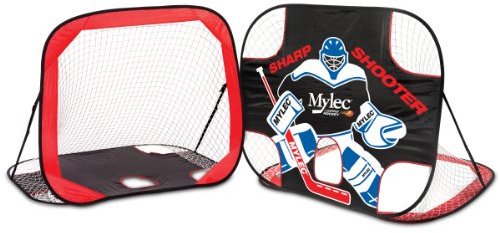 MyLec All Purpose Goal for Outdoor Sports, Foldable Nylon Sports Net, Lightweight & Portable, Easy Assembly & Durable, Perfect Hockey Gifts (Red, 5 Pounds)