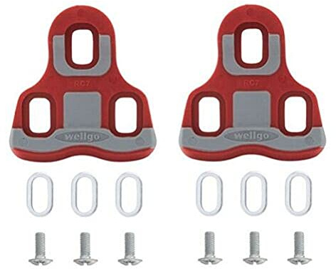 Wellgo Plattform Cleats Schuhplatten - LOOK kompatibel 6? - RC-7B - rot