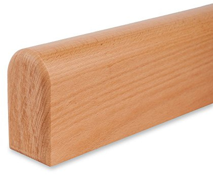 Main-courante en bois de hêtre laqué Design profilé et arrondi 45 x 80mm (195 cm)