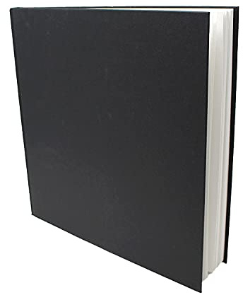 Artway Studio - Carnet de croquis carré à reliure cartonnée - 285mm - 92 côtés/46 pages de papier cartouche 170gsm - Carnet de croquis cartonné noir