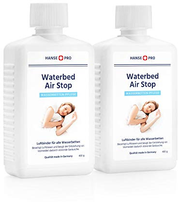 Hanse Pro Waterbed Air Stop (2 x 250 ml) I Luftbinder I Wasserbetten-Pflege I Zubehör für Wasserbett I für alle Wasserbetten geeignet I wirkt effektiv gegen Blasenbildung