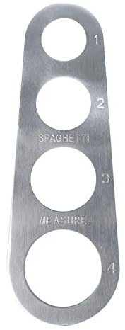 Medidor de espagueti, 1 pieza de acero inoxidable, medidor de espagueti, herramienta de medición, 4 porciones, regla de pasta para cocinar