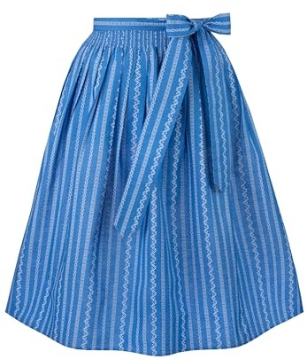 Stockerpoint Damen Claire Midi Dirndlschürze, blau, 34-38