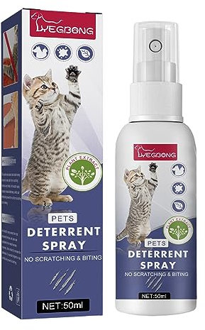 Stop The Scratch Cat Spray Deterrent for Kittens and Cats - Non-Toxic, Anti Scratch Furniture Protector Establish Boundaries & Keep Cat Off Safe for Furniture