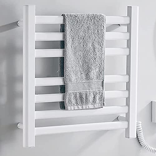 AdwOa Scaldasalviette, Scaldasalviette da Bagno, Antracite Elettrico Curvo Scaldasalviette Radiatore da Bagno Radiatore da Bagno Moderno a Parete, Bianco Decoration