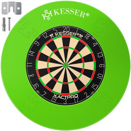 KESSER® Bersaglio in sughero con 9 freccette professionali + 21 alette professionali + accessori in acciaio, bersaglio ufficiale a 9 frecce in metallo, bersaglio professionale in acciaio