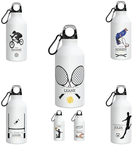 Bouteille de Sport Oregon Personnalisable | Gourde en Acier Inoxydable Personnalisable | Tennis-Foot-Basket-Judo-Bmx-Natation-Rugby | Idée cadeau originale
