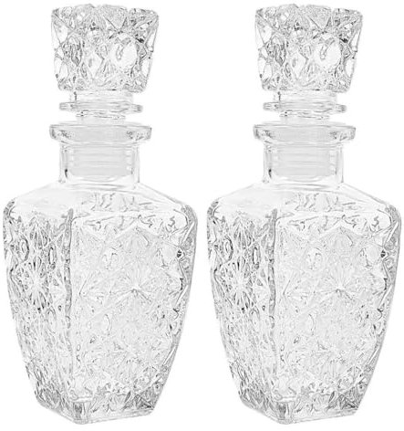 MAGICLULU 2pcs Wine Bottle Creative Thickened Liquor Bottles for Wine Storage and Beverage Display for Home Decor and Everyday Use