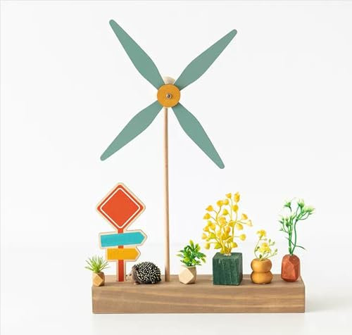 Moulin à vent en bois massif, décoration de rebord de fenêtre, décoration de rebord de fenêtre, plante en pot, hérisson, meuble à chaussures, étude, table à manger, table basse, cadeau d'anniversaire