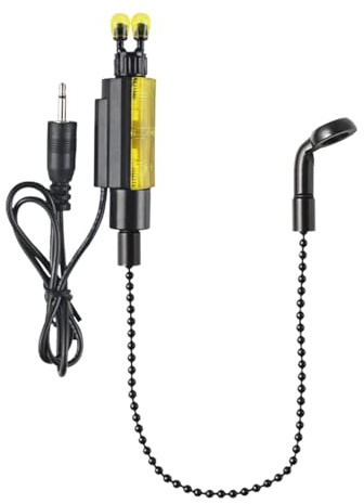 Indicador de alarma de mordida de caña de pescar, campanas de alarma de caña de pescar, práctica alarma de mordida de swingers con sonido, alarma nocturna sensible portátil para principiantes, agua