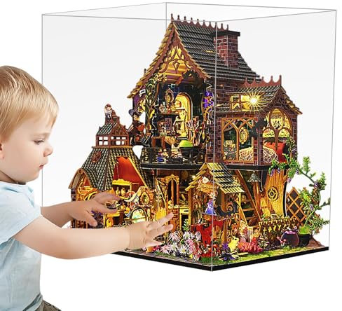 Bexdug Kit modello per adulti,Kit casa delle bambole per adulti,Kit in miniatura per piccola casa in legno - Set da costruzione per casette in legno con mobili, kit creativi per decorare la stanza per
