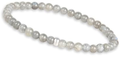 GD GOOD.designs Perlenarmband Damen – 4mm Naturstein Edelstein Armband mit 925 Silber Perle, Kugelarmband, Geschenk für Frauen (Valentinstag, Geburtstag)