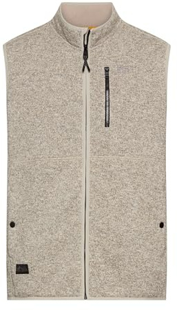 camel active Herren Fleeceweste mit Stehkragen Hafer, menswear-XL