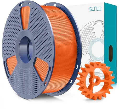 SUNLU PLA+2.0 Filament 1.75mm, Upgrade PLA Plus 3D Drucker Filament, Stärker und robuster, High Speed PLA+ Filament, Maßgenauigkeit +/-0,02mm, 1KG 3D Druck PLA+ Filament, Sonnenschein Orange