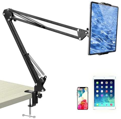 LN COZY CORNER Flexible Gooseneck Cell Phone Holder – Adjustable Lazy Arm Stand for Bed, Desk, and Kitchen – Universal Clamp Mount for 4.7 to 13 Devices