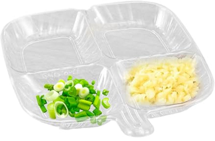 WJnflQN Platos divididos – Plato de cena dividido de cuatro rejillas | Vajilla para el hogar, apto para lavavajillas, plato de frutas cuadrado compartimentado para almuerzo, escuela, picnics al aire