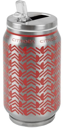 Citroën - Mug Modèle Can It les Chevrons Collection Canette Aluminium - Design Élégant - Idée Cadeau pour fans de voitures - Produit Officiel de la marque