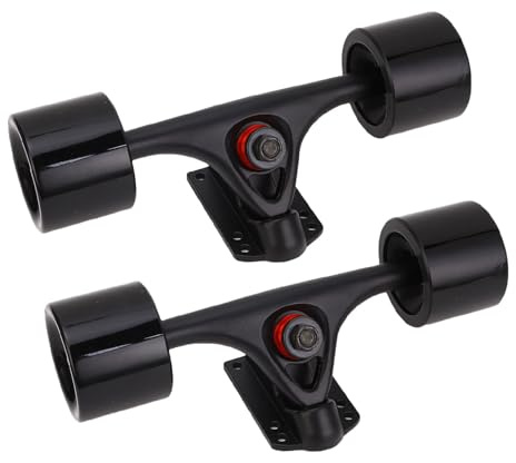 SPYMINNPOO 7-Zoll-Skate Board-Achsen- und -Rollen-Set, 65 X 51 Mm Longboard-Achsen- und -Rollen-Kombi-Set aus Aluminiumlegierung