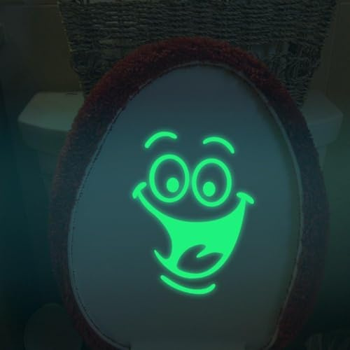 Sticker mural et abattant de WC lumineux vert – Autocollant amusant à faire soi-même pour salle de bain, accessoires WC à fermeture douce