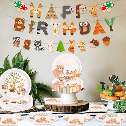 vaisselle deco safari animaux foret anniversaire assiettes papier | vaisselle deco safari animaux foret anniversaire assiettes papier gobelets serviettes decoration fete celebration