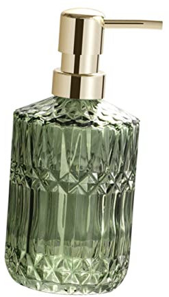 OUNONA 1 Pieza Botella Dispensadora de Loción de Vidrio Verde Contenedor Líquido con Bomba para Almacenamiento Baño y Cocina Diseño Innovador y de Usar