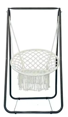Altalena da esterno Sedia sospesa in corda da esterno e interno 165 cm, altalena for dormitorio, giardino, amaca, sedia patio(C)