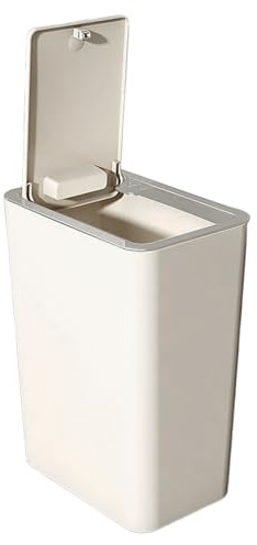 Tktouci Küchen Mülleimer Mit Deckel,Abfalleimer Mülleimer | Kompakter 10 Liter - Für Wohnheim Bad Toilette Waschbecken Ecke Innenbereich