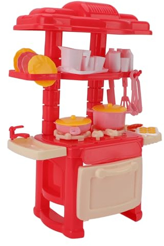 Fdit Set da Cucina in Miniatura per Bambini Set Completo di Utensili da Cucina per Ragazzi e Ragazze, Giocattoli di Simulazione per Consentire Un'interazione Intima tra Bambini e Ragazzi